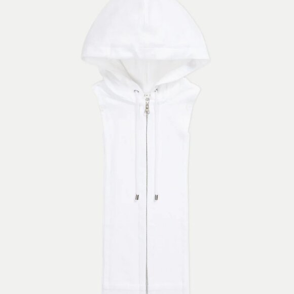 Veronica Beard Miller Dickey Jacket Navy Gold Buttons Hoodie Dickey White Size 8 - Picture 11 of 11